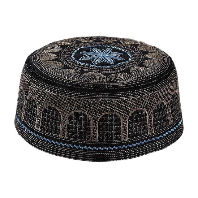 Sombrero Kufi Musulmán Islámico Magideal Gorro De Calavera Turco Namaz Negro