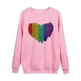 thumbnail image 5 of EQWLJWE Womens Sweatshirts with Colorful Heart Graphic Print Long Sleeve Crew Neck Rainbow Pullover Valentines Day Shirts Lightweight, 5 of 5