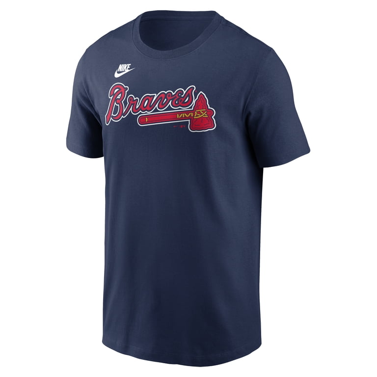 Men's Nike Tom Glavine Navy Atlanta Braves Fuse Name & Number T