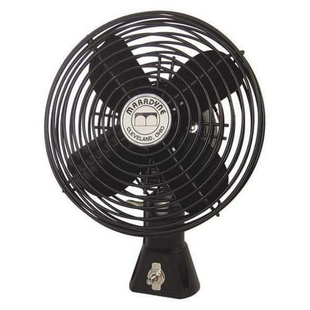 MARADYNE F-4670176 Bolt-On Fan,2.7A,Blk Painted Steel,12VDC G1855047