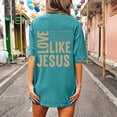 thumbnail image 4 of adviicd Hauts de Gym pour Femmes T-Shirts d'Été à Manches Courtes Col Rond Décontracté Unis Bleu,L, 4 of 5