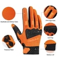 thumbnail image 2 of INBIKE Mountain Bike Gloves MTB Touchscreen with Thicken EVA Padded & TPR Knuckle Protection Road Bike Gloves Orange Medium, 2 of 7
