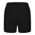 thumbnail image 4 of EchfiProm Cargo Shorts for Men Elastic Waistband Black Quick Drying Sports Running Fitness Solid Color Workout Shorts L, 4 of 4