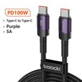 thumbnail image 1 of Toocki USB tipo C cable cargador rápido cable USB C para iPhone 15 14 13 12 11 Huawei P40 P30 Realme Oppo Oneplus 1m 2M, 1 of 5