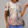 thumbnail image 6 of Blossoming Paris Eiffel Tower Women's T-Shirt Short Sleeve T Shirts Tops Tee Ladies Loose T, 6 of 6