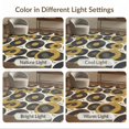 thumbnail image 7 of ODIKA 2'x3' Washable Throw Rug Record Vinyl Phonograph Abstract Music Theme Circular Shaped for Hallway, Study Room, Non-Slip Low Profile, Flatwoven, 7 of 7