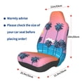 thumbnail image 2 of Lsque Beach with Palm Trees Pattern Car Seat Covers for Front Seats , Waterproof Seat Covers for Cars, Sporty Front Seat Covers,Car Seat Cover Protector Front Seats, 2 of 5