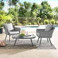 thumbnail image 2 of Modway Endeavor 3 Piece Wicker Rattan Patio Conversation Set in Gray, 2 of 8