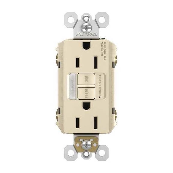Legrand Nightlight GFCI Combo,Dplx Switch,125VAC 1597NTLTRLACCD4