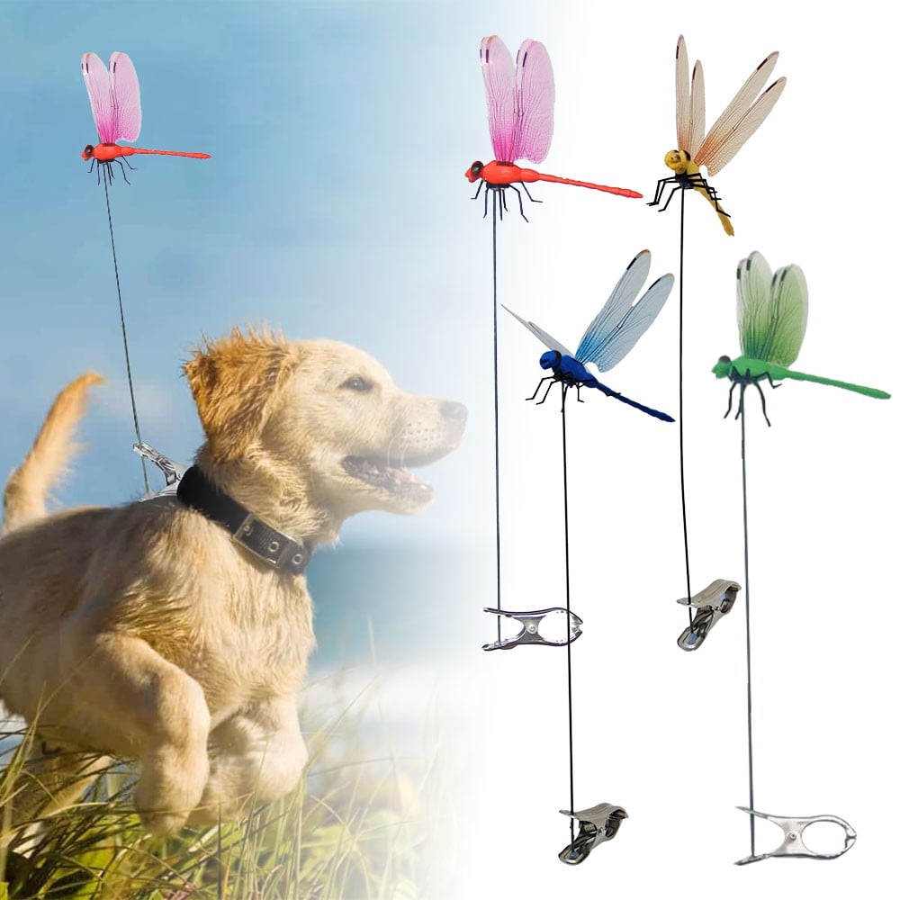HaCpiu 8Pcs Dragon Fly Clips for Bugs Repellent, 12" Clip on Dragonfly for Outdoors, 3D Realistic Insect Garden Decoration for Patio, Lawn, Hat Clip Accessories & Yard Decor