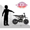 thumbnail image 4 of Sunderwell Mini Kid Dirt Bike, 49 CC 2-Stroke Gas Bike with Off-Rode Tire, Suspensions, Disc Brakes, Max Load 160Lbs, Up to 20Mph, EPA Approved, 4 of 8