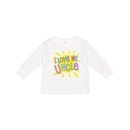 

Inktastic I Love My Uncle- Sun and Rainbow Letters Gift Toddler Boy or Toddler Girl Long Sleeve T-Shirt