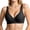 Black, variant on Jelly Bras for Women Seamless Deep V Neck,Wireless Support with Convertible Cross Back Straps, Smoothing Lift Bra