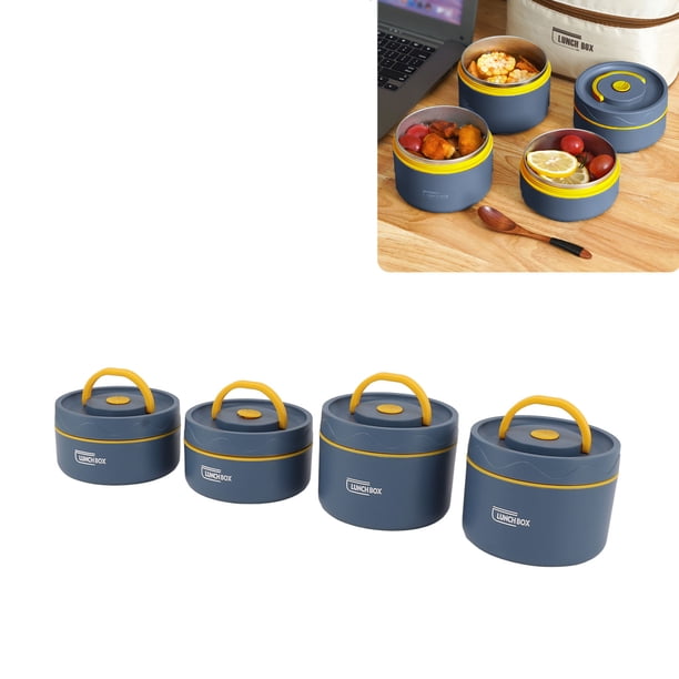 Bento Box Juego De Fiambreras Para Adultos, Fiambreras Aislantes Portátiles Con Bolsa Térmica, Recipientes Apilables De Acero Inoxidable A Prueba De Fugas Para Adultos