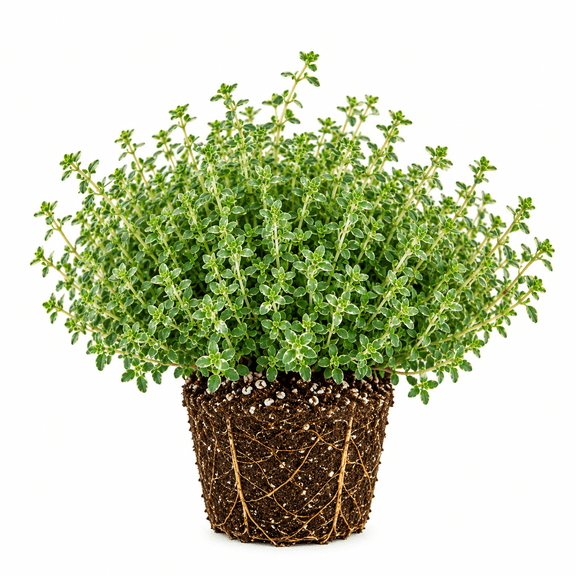 Lemon Thyme Starter Plants - Set of 2, Aromatic Culinary Herb, Full Sun, Ships Bare Root, No Pot, USDA Zones 5-9