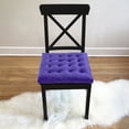 thumbnail image 5 of My Infinity Store 16" Plush Square Tufted Chair Pad/Cushions Tie-Backs (Purple, 2 Piece), 5 of 5