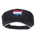 thumbnail image 5 of United States Map Embroidered Brushed Visor - Black White OSFM, 5 of 5