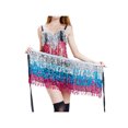 thumbnail image 2 of Arvbitana Women Belly Dancing Outfits Sparkle Sequins Tassel Bra Tops and Hip Scarf Wrap Skirt Mini Dress for Party Nightclubs Rave Bar Costume, 2 of 3