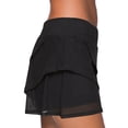 thumbnail image 2 of Falda de Natación Color Puro Volantes Cintura Alta Básico Forrado con Shorts Traje de Baño para Mujer Negro XL, 2 of 6