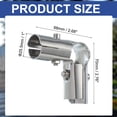 thumbnail image 2 of Uxcell Pipe Clamp Connector, Stainless Steel Chain Link Fence Clamps for Coat Racks Store Shelves Bracket Rail L-Shape, 2 of 7