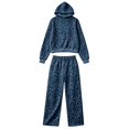 thumbnail image 5 of Women Leopard Print 2‑Piece Outfit Pullover Hooded Sweatshirt Wide Leg Pants Matching Loungewear Pant Set Casual Tracksuit S‑XXXL, 5 of 5