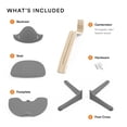 thumbnail image 3 of Silla Nomi de madera de roble blanco gris para niños y adolescentes, 3 of 6