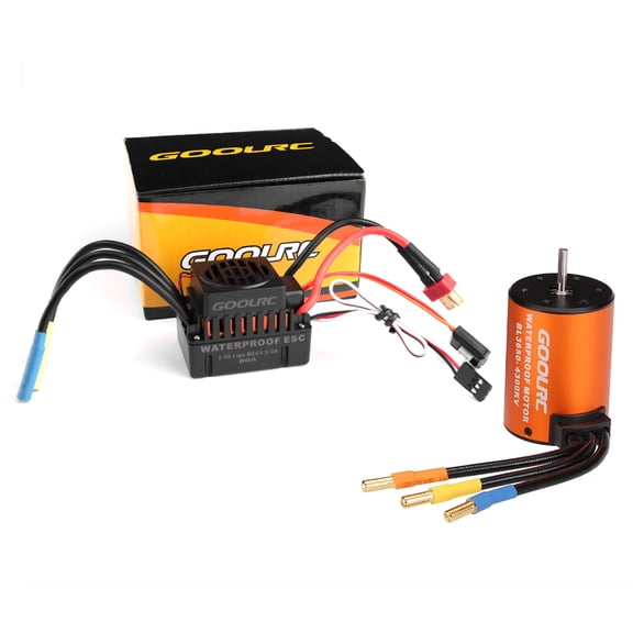 Electric ,Car Waterproof 60a Set 1/10 60a Esc Motor With 60a Esc Combo Set Combo Set 1/10 3650 4300kv Remote With Receiver 3ch Afhs Radio Boat Afhs Radio Remote Upade Eryue Huiop