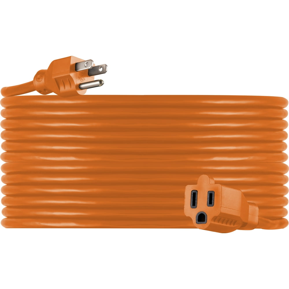 GE UltraPro Grounded Extension Cord, 50ft., Outdoor, Orange, 16Gauge 51926