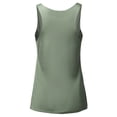 thumbnail image 3 of A2Y Women's Basic Solid Loose Fit Flowy Scoop Neck Racer Back Tank Top Military M, 3 of 6