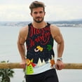 thumbnail image 6 of Pofeuu Merry Christmas Elk Print Men's Workout Tank Tops Sleeveless Muscle Gym Shirt Quick Dry-3X-Large, 6 of 7