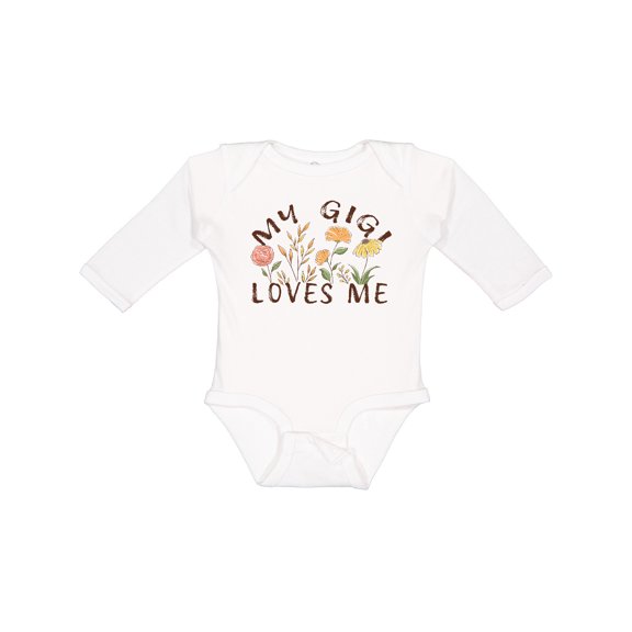 Inktastic My Gigi Loves Me Boys or Girls Long Sleeve Baby Bodysuit