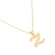 thumbnail image 1 of Dije Inicial Ametrinaa Letra Z con Zirconias y Cadena Chapa Oro 18K, 1 of 5