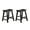 Black, variant on 18-inch Saddle Seat Stools 2pc , Solid Wood, Oak Finish, Casual Home Space Furniture, 250lbs Capacity Of Stools, Wood With Dining Furnishing, Weight