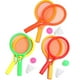thumbnail image 4 of 1 juego de raquetas de tenis, juguetes para exteriores, accesorios de plástico para hacer ejercicio, accesorios para niños y niñas, con 2 pelotas de colores aleatorios., 4 of 8