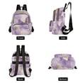 thumbnail image 4 of FORMRS Mini Backpack Purse for Women Quilted Travel Daypack Casual Shoulder Bag, Pastel Purple Marble Pattern, 4 of 7