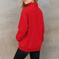 thumbnail image 5 of PLHWHYQ Girls' Zip Neck Hoodie for Little Girls – Cozy Kids' Casual Sweatshirt with Stand Up Collar Lightweight Winter Layer Red 9-10 Years, 5 of 8