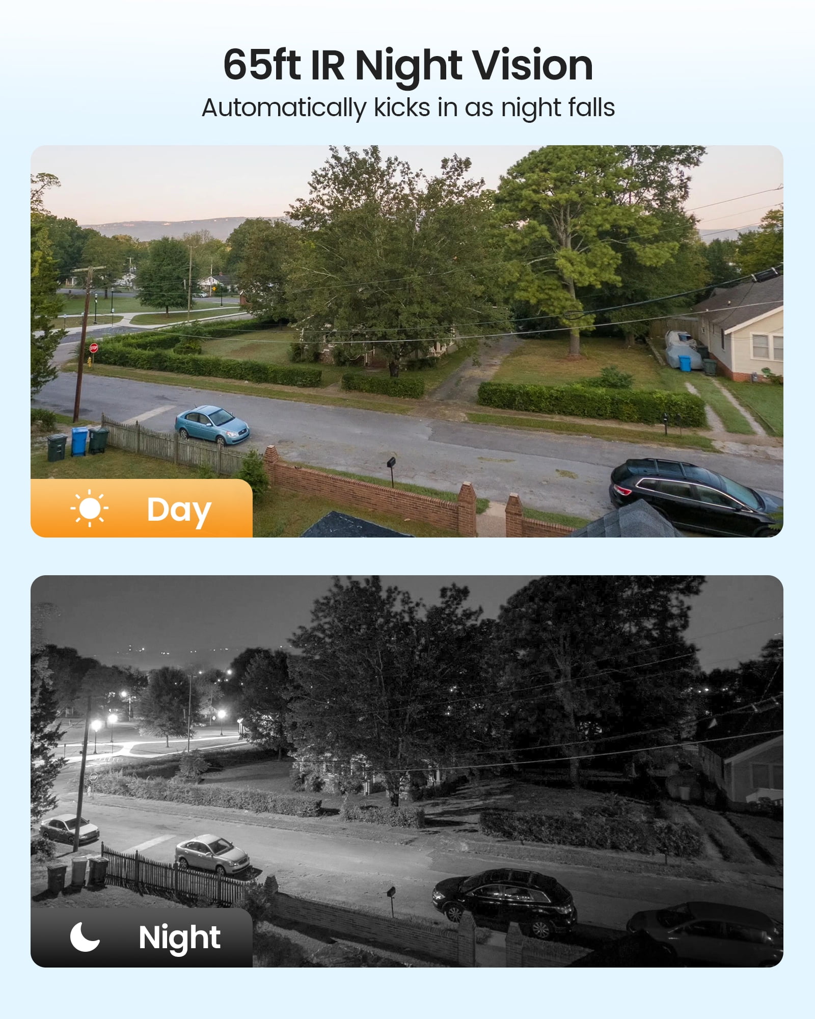 ZOSI 1080P 360°View Security Camera System with One Way Audio, 5MP H.265+ 8CH DVR, 4pcs 2MP Pan/Tilt Outdoor Security Camera, Human Vehicle Detection, IR Night Vision, Home Security,No Hard Drive