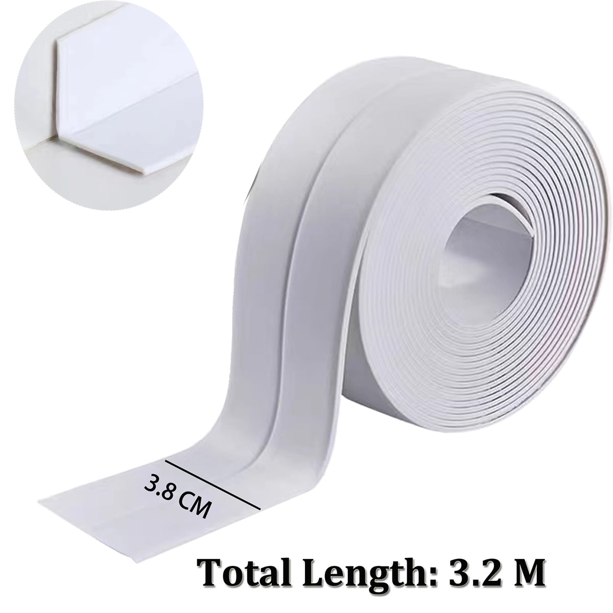 Bath & Kitchen Tape Seal, PVC Self Adhesive Bathtub and Wall Sealant