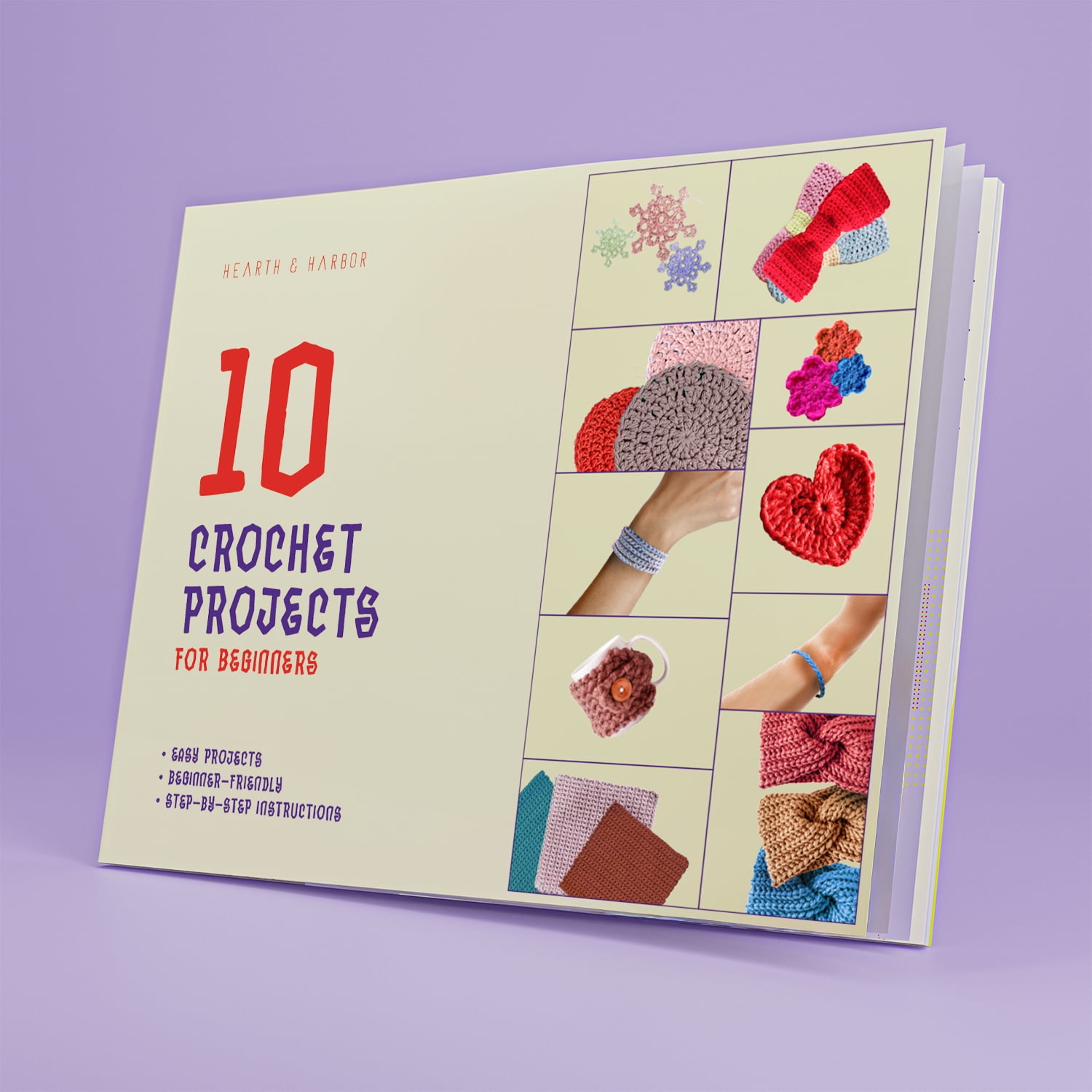 Craftbud Beginner Crochet Kit for Adults and Kids, 80 Piece Crochet Set with StepbyStep Guide and Pr(图3)