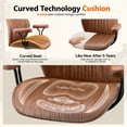 thumbnail image 4 of COOLHUT Mid-Modern Ergonomic Home Office Chair, Faux Suede Task Desk Chair with Removable Armrests, Accent Chair Designed Mid To High Backrest With Back Support, Swivel Rolling & Rocking Tilt, 4 of 11