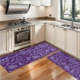 thumbnail image 3 of Kitchen Rugs Sets Of 2,Purple Paisley Pattern Anti Fatigue Kitchen Mat Rugs Non Slip Washable,Decorative Kitchen Floor Mats for Kitchen,Sink,Laundry,17"X47", 3 of 5