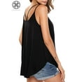 thumbnail image 4 of Luxtrada Women's Pleated Flowy Spaghetti Strap V-Neck Casual Sexy Summer Tank Top, 4 of 7