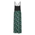 thumbnail image 3 of Horkkom Maxi Dresses for Women V Neck Floral Print Spaghetti Strap Dresses Summer Loose Casual Long Dresses Slit Side XL, 3 of 4