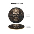 thumbnail image 5 of Xecao Metal Style Horned Skull for MDF Cork Coaster 4 Pcs,Drink Coasters,Suit for House Warming Gifts New Home ,Coffee Table Decor-Round Shape, 5 of 7