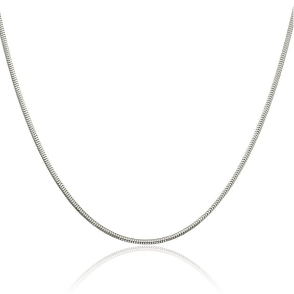 925 Sterling Silver 1.5mm Cubetto Omega Snake Chain Herringbone Necklace