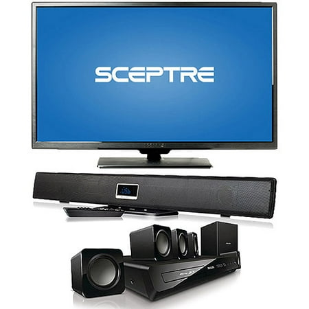 SCEPTRE X322BV-M 32" LED Class 720P HDTV with Home Theater System or Soundbar and Optional Accessories