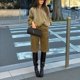 thumbnail image 4 of Chaqueta Abullonada para Mujer, Casual, con Mangas de Murciélago, Cuello Solapa, Cremallera, Chaquetas Urbanas Plisadas de Gran Tamaño Verde S, 4 of 10