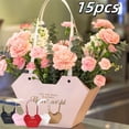 thumbnail image 2 of Bolso de mano con forma de corazón, caja de mano, paquete de ramo de flores, dulces, regalo, bolsa de embalaje, caja, material floral para bricolaje, suministros para fiestas de bodas, 2 of 5