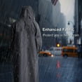 thumbnail image 2 of Imperméable Long Imperméable Poncho à Capuche pour Femmes Hommes Randonnée Veste de Pluie (3TG), 2 of 8
