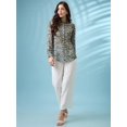 thumbnail image 6 of Globus Women Cuffed Sleeves Animal Print Georgette Workwear Shirt, 6 of 6